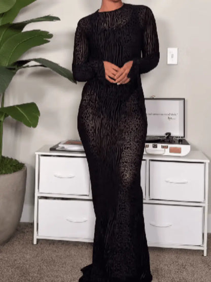 Sexy Perspective Leopard Print Dress - laseze