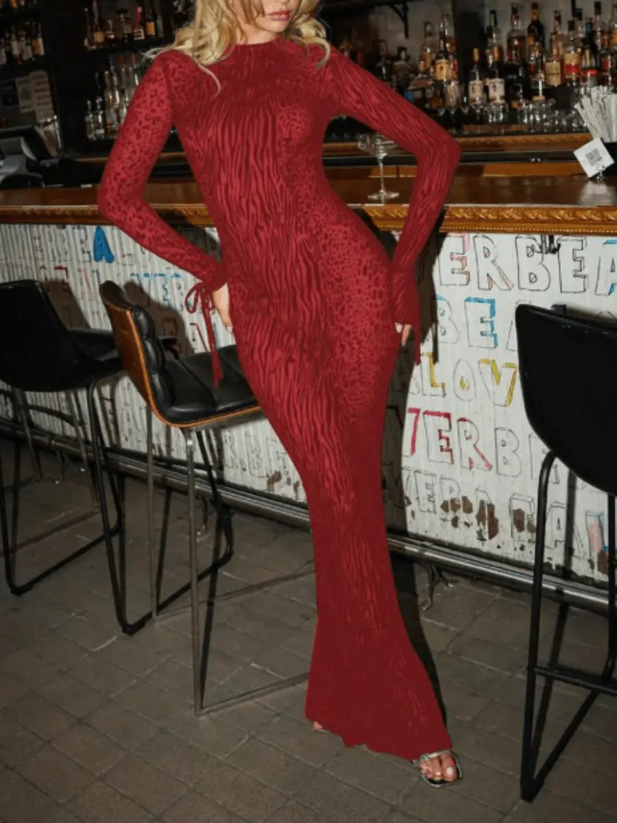 Sexy Perspective Leopard Print Dress - laseze