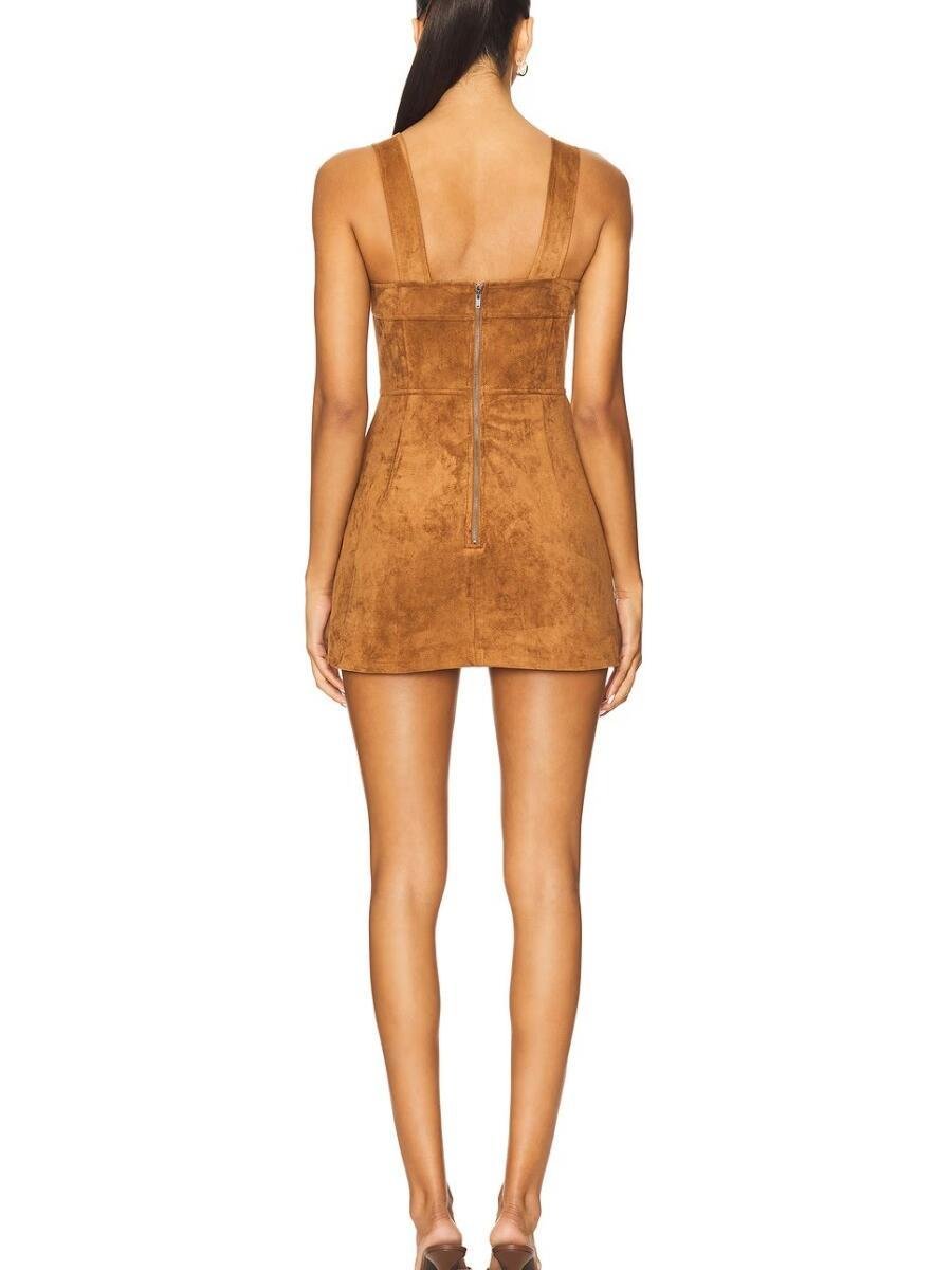 Short Suede Bodysuit laseze