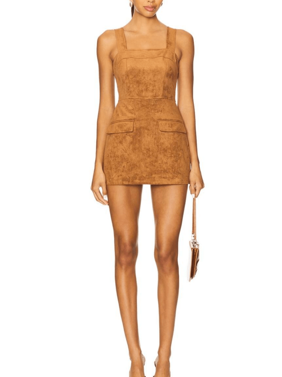 Short Suede Bodysuit laseze