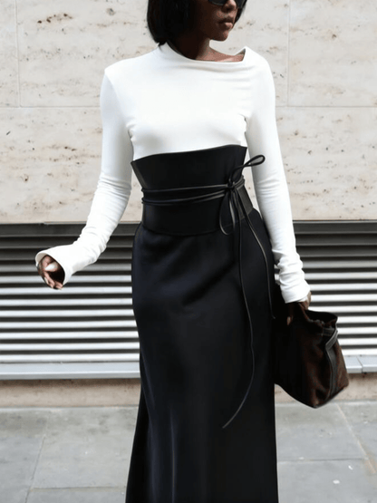 Sleek Black Fitted Top With One-Shoulder Detail laseze