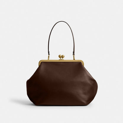 Soft And Comfortable Eco - friendly Kiss Lock Handbag - laseze