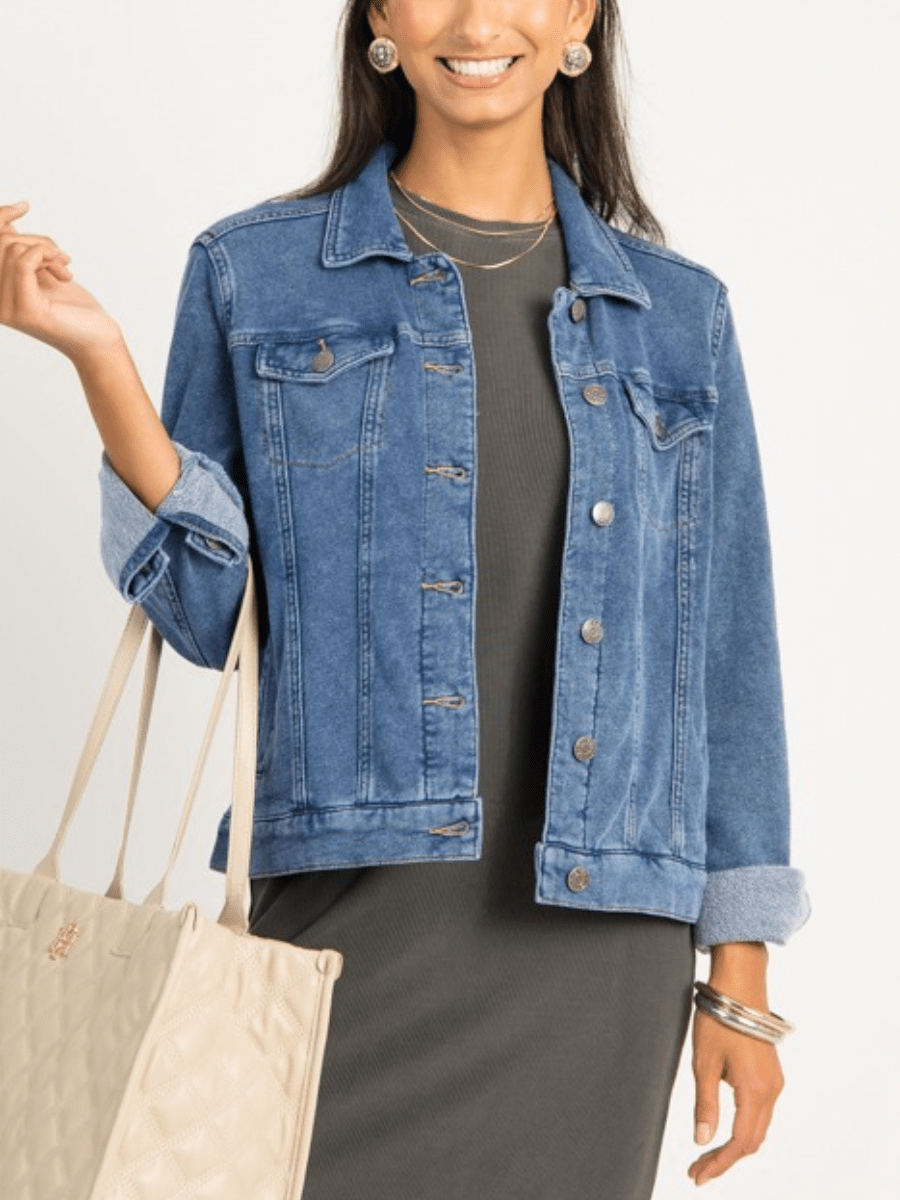 Soft Stretch Denim Jacket - laseze