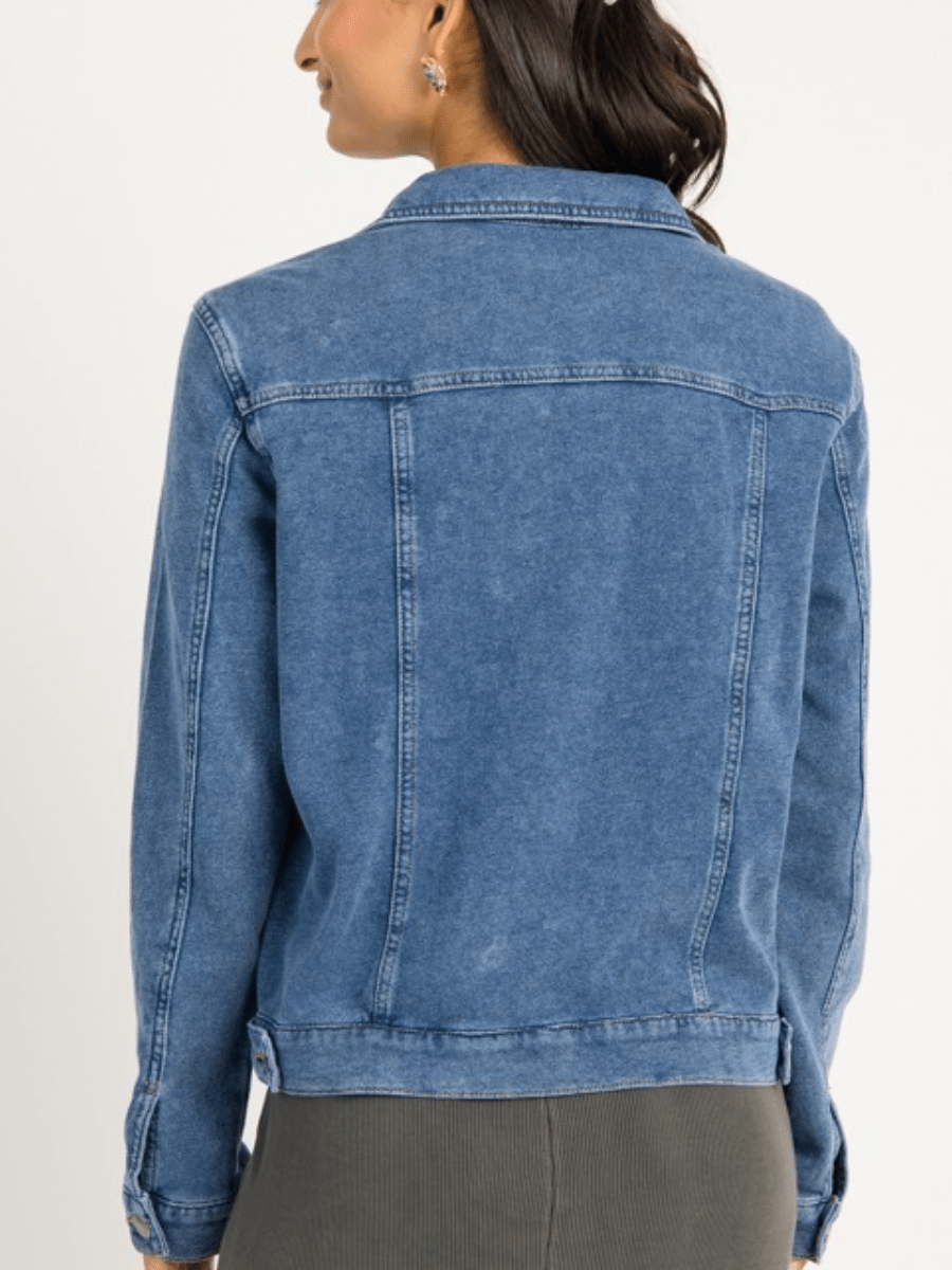 Soft Stretch Denim Jacket - laseze