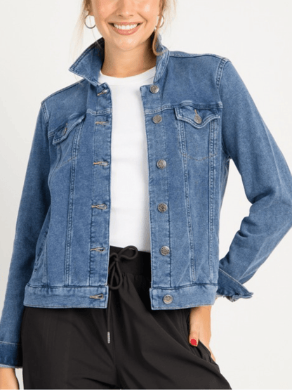 Soft Stretch Denim Jacket - laseze