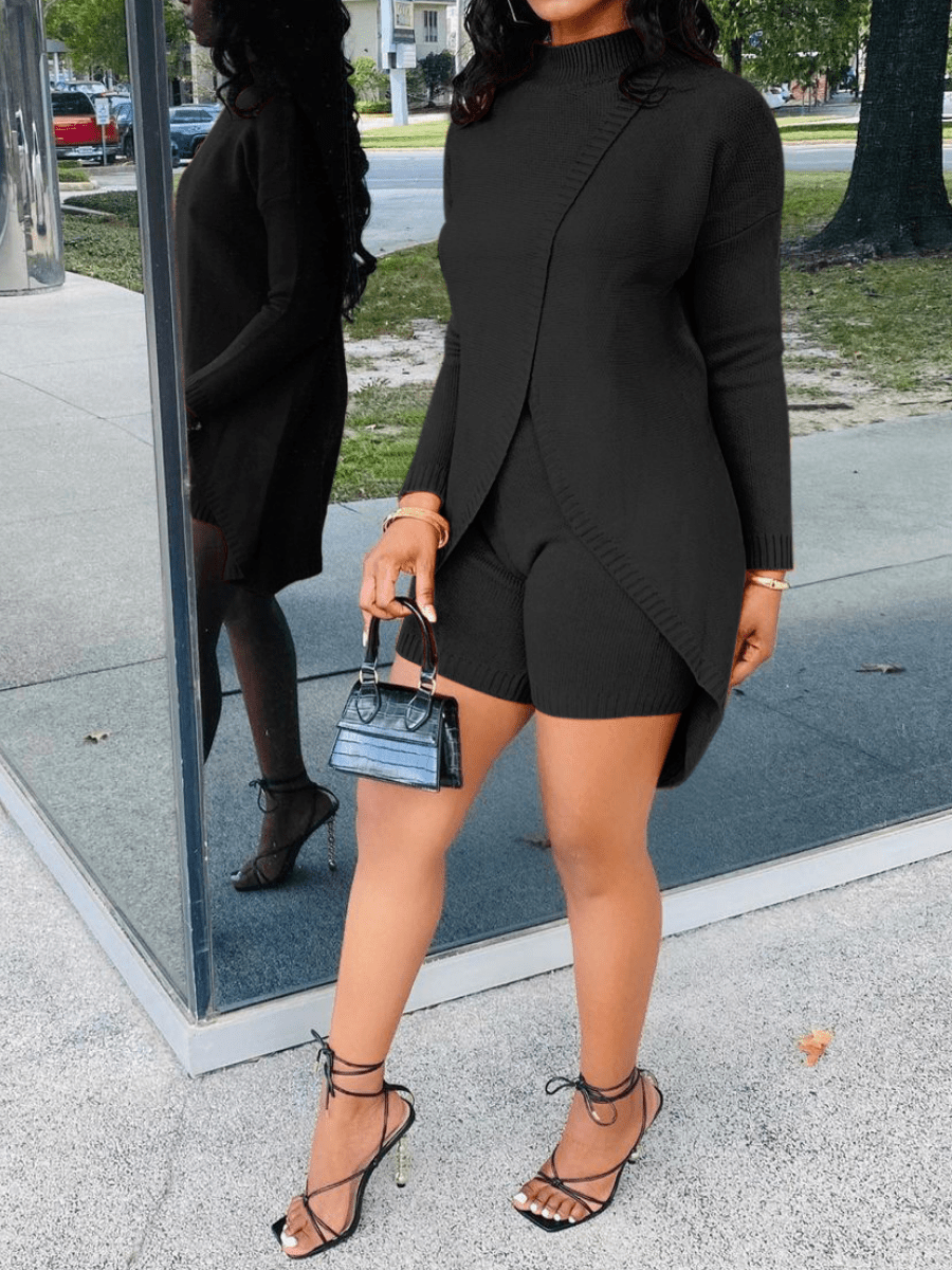 Split Sweater Two - Piece Set - laseze