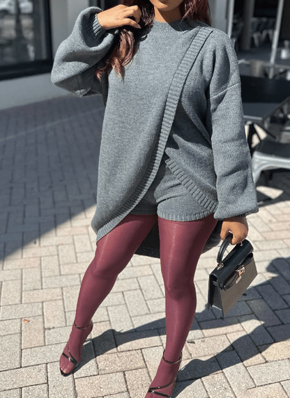 Split Sweater Two - Piece Set - laseze