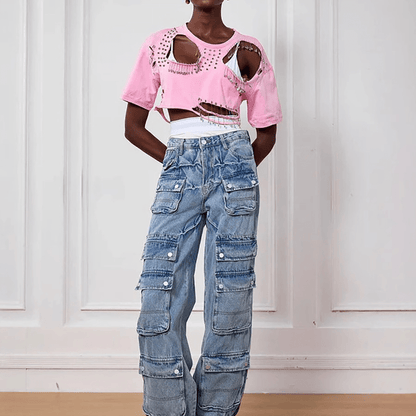 Stylish Rough Pin T-shirt - laseze