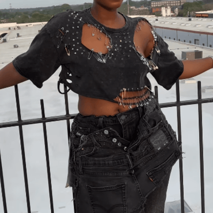 Stylish Rough Pin T-shirt - laseze