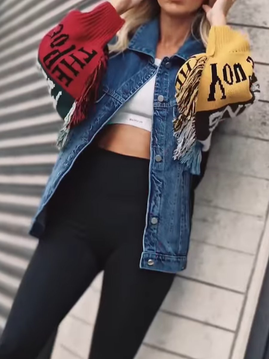 Stylish Stitched Denim Jacket - laseze