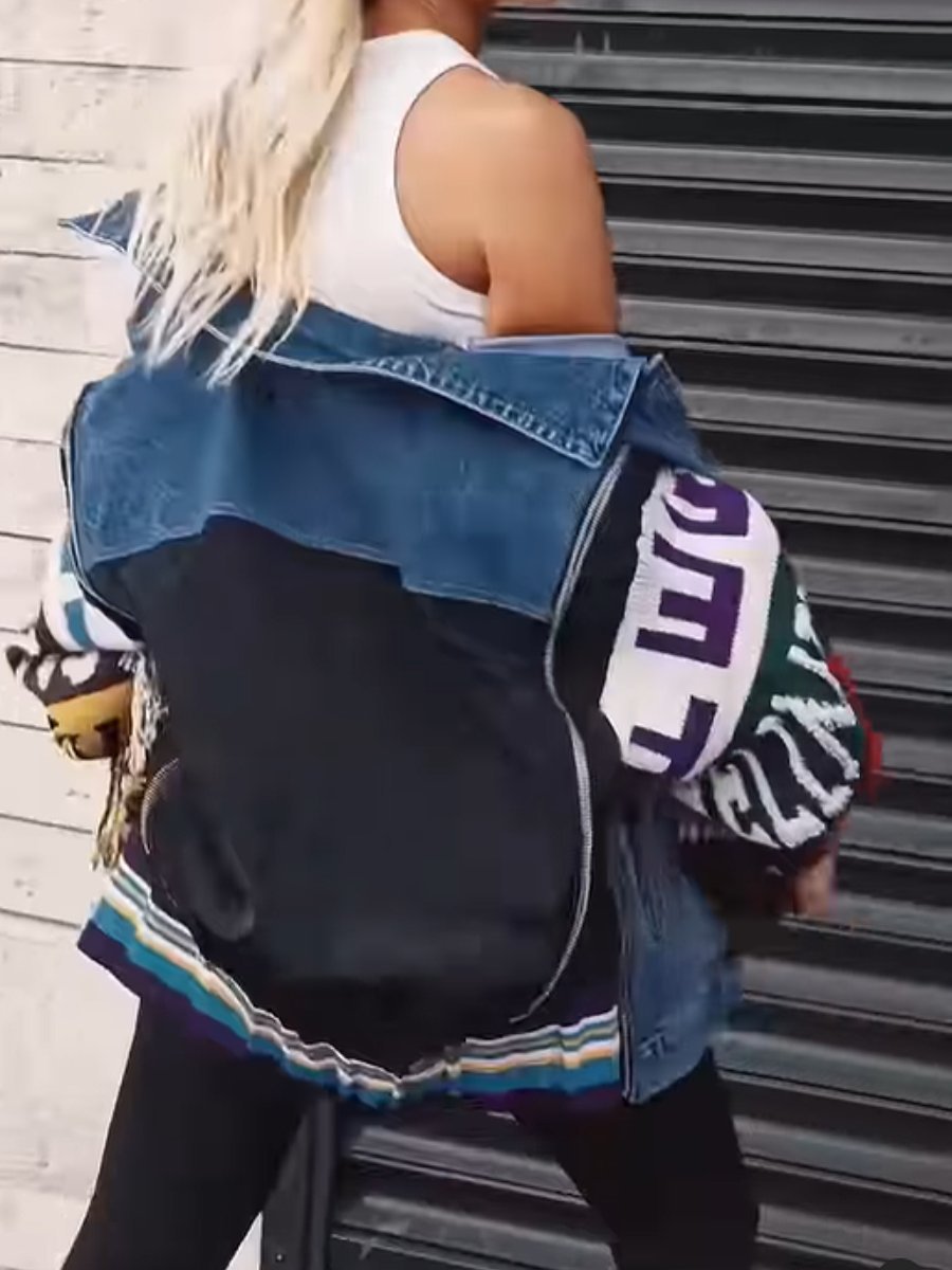 Stylish Stitched Denim Jacket - laseze