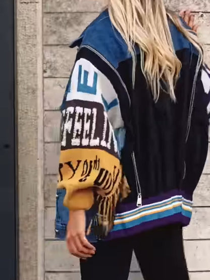 Stylish Stitched Denim Jacket - laseze