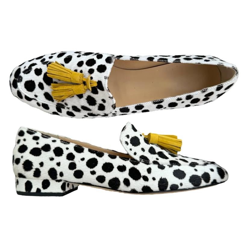 Tassel Shallow Leopard Print Casual Loafers - laseze