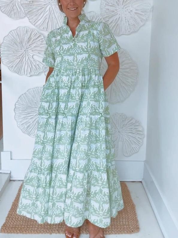 The Oliver Block Print Maxi - laseze