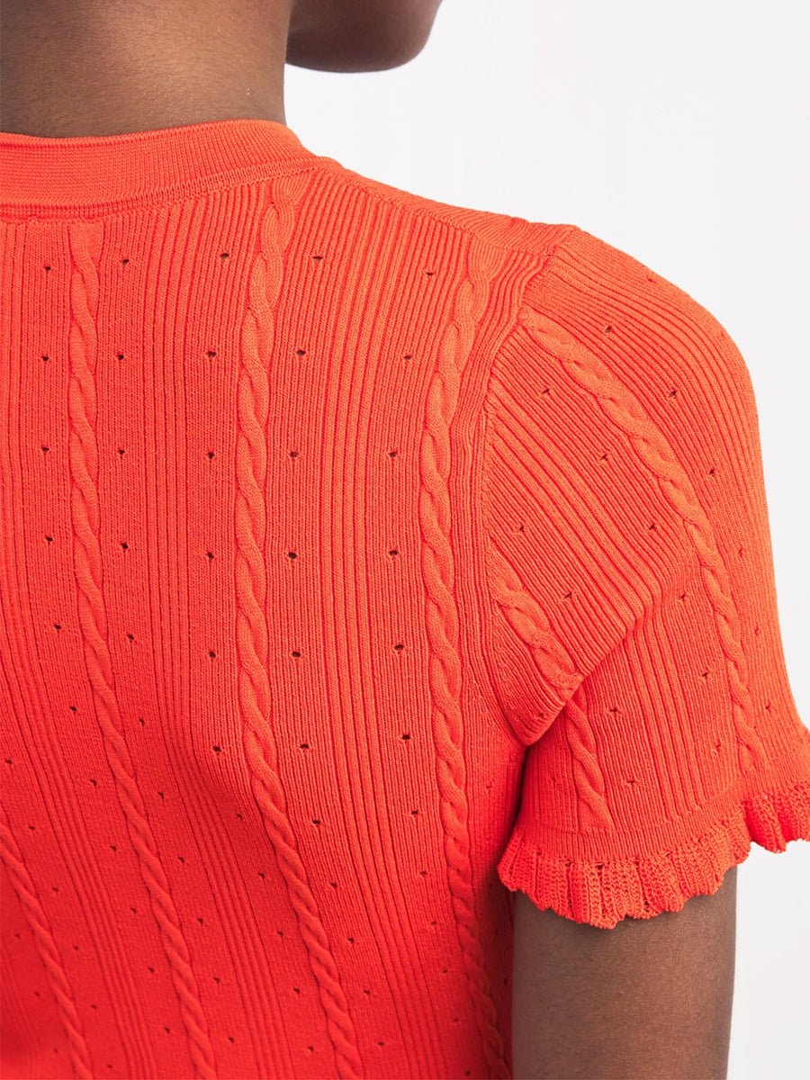 Threaded Single - breasted Knitted Dress - laseze