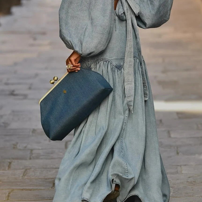 Vintage Gold - Frame Denim Evening Clutch - laseze