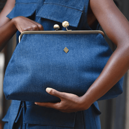 Vintage Gold - Frame Denim Evening Clutch - laseze