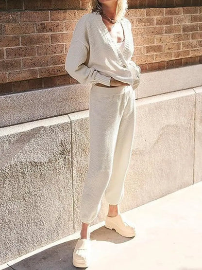Waffles Knitted Cardigan Set mymodle