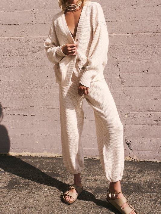 Waffles Knitted Cardigan Set mymodle