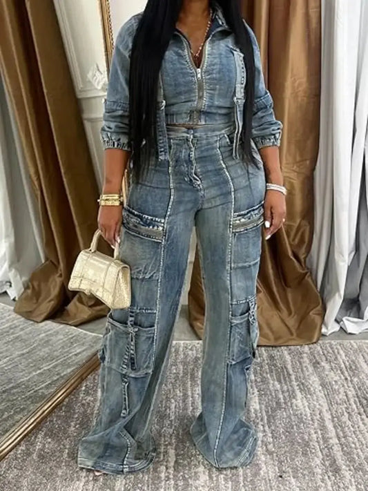 Washed Denim Tooling Set - laseze