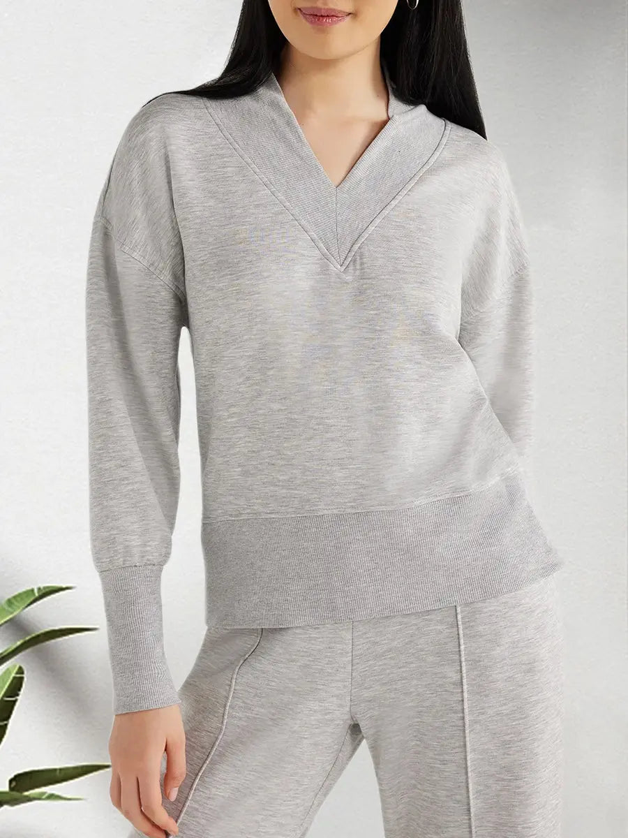 Women's Knitted V-neck Two-piece Set speciaic