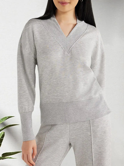 Women's Knitted V-neck Two-piece Set speciaic