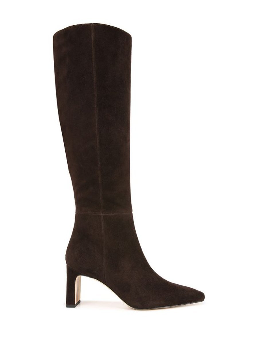 Women's Pointed Toe Mid Heel Tall Boots - laseze