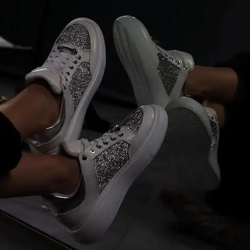 Women's Sparkly Casual Sneakers haichic