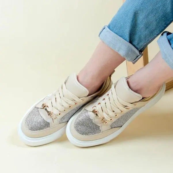 Women's Sparkly Casual Sneakers haichic