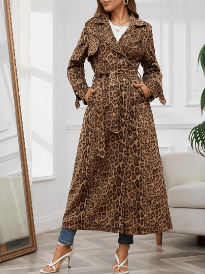 Women's Suede Long Coat laseze