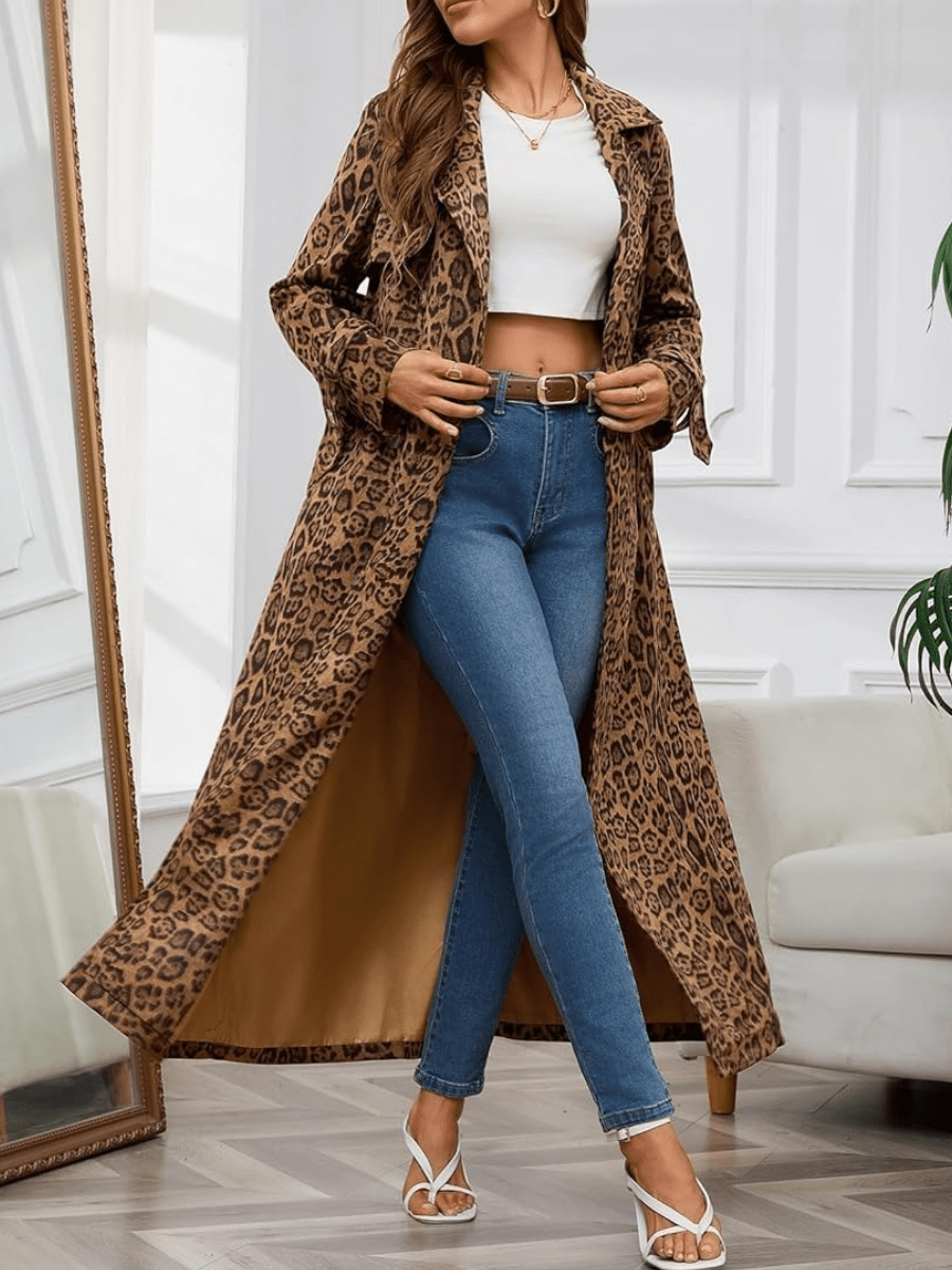 Women's Suede Long Coat laseze