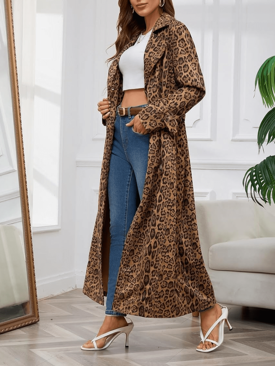 Women's Suede Long Coat laseze
