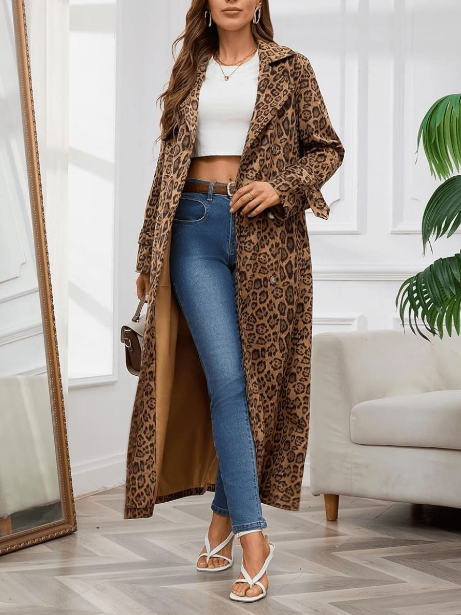 Women's Suede Long Coat laseze