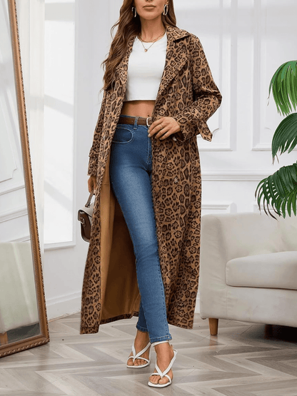 Women's Suede Long Coat laseze