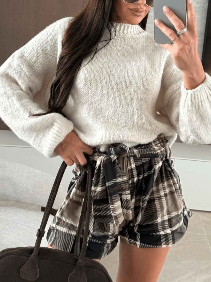 Wool - blend Sweater, Beige - laseze